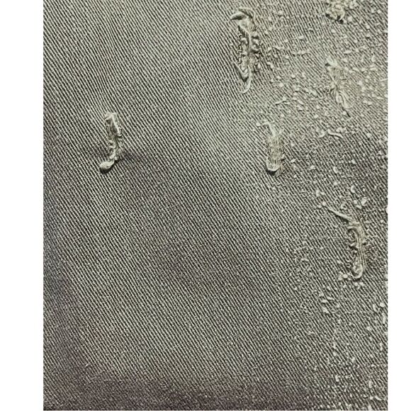 HUDSON Women's Jeans Riley Crop High Rise Destructed Button Fly Green Size 27 - Picture 9 of 14